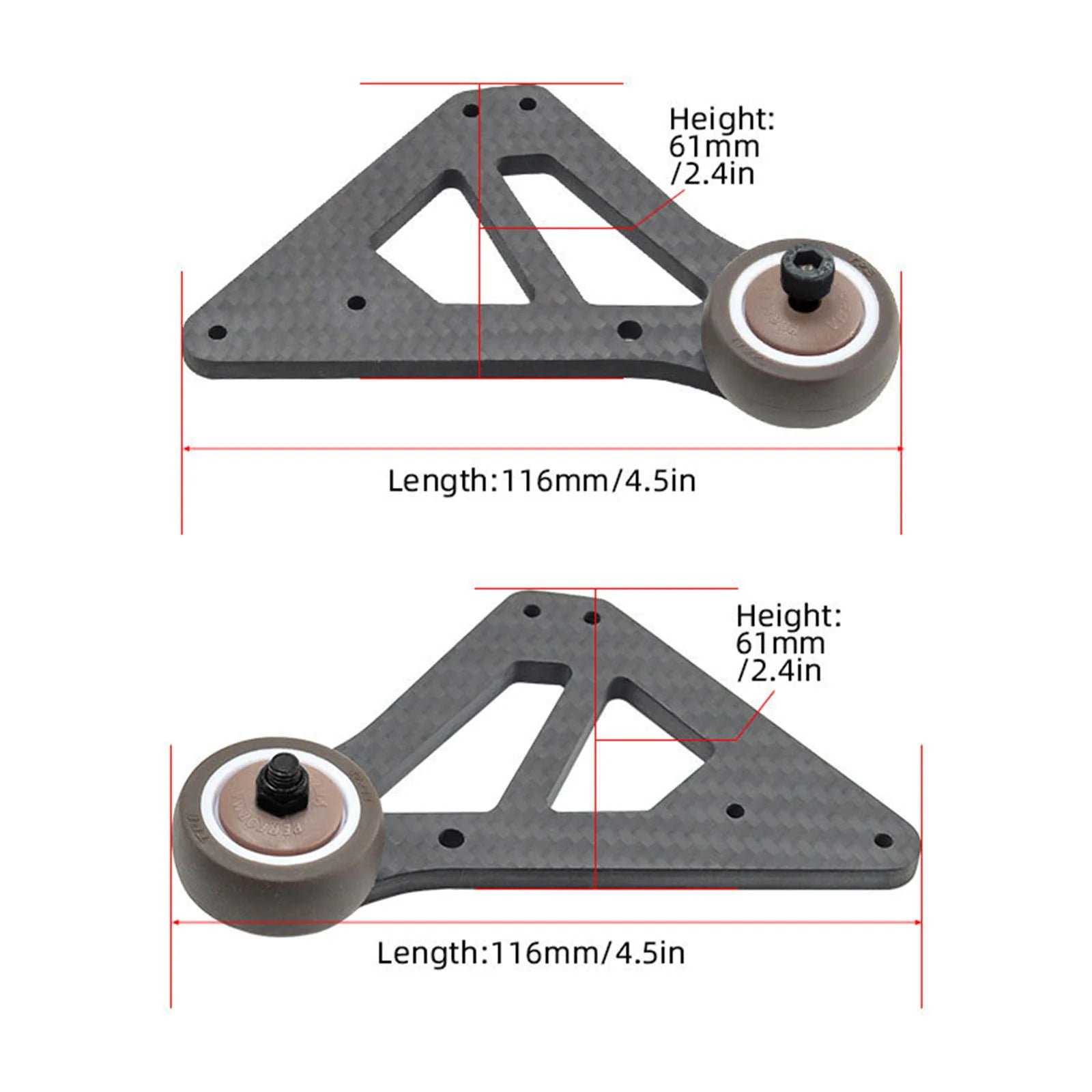 1 7 RC Car Carbon Fiber Metal Wheelie Bar Upgrade Parts Arrma Mojave