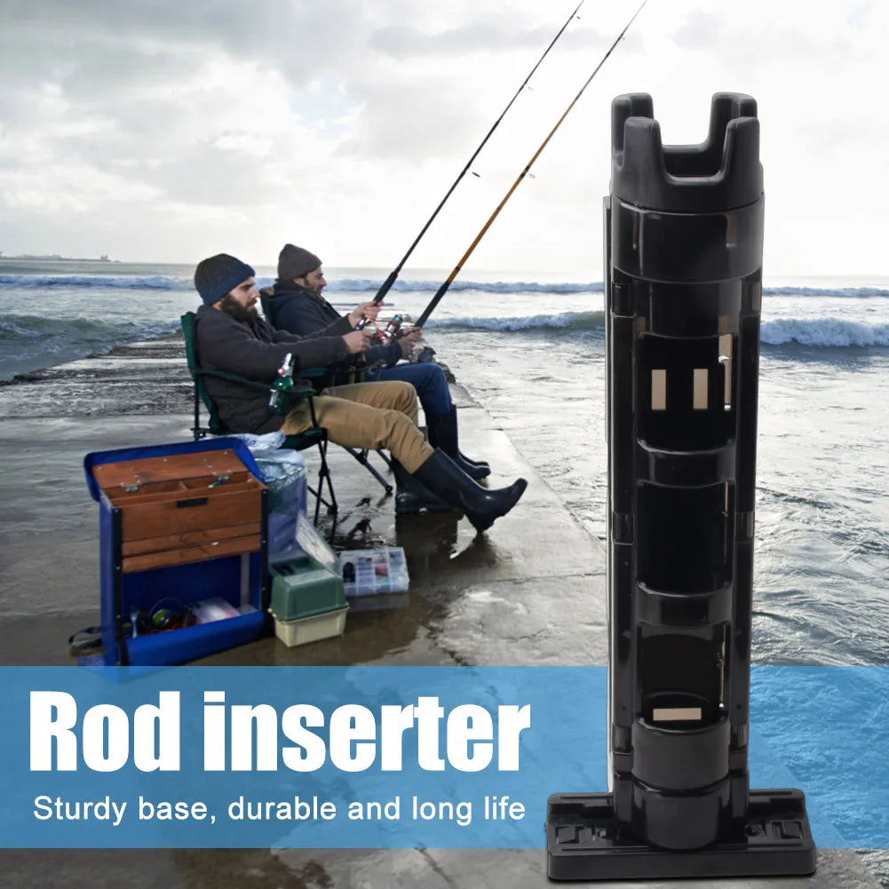 Plastic Fishing Box Holder Detachable Pole Tube Stand Adjustable