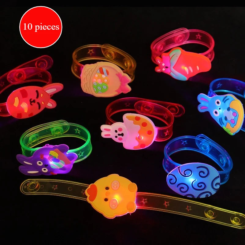 Easter LED Light Up Ring Necklaces Bracelets Party Favors Basket