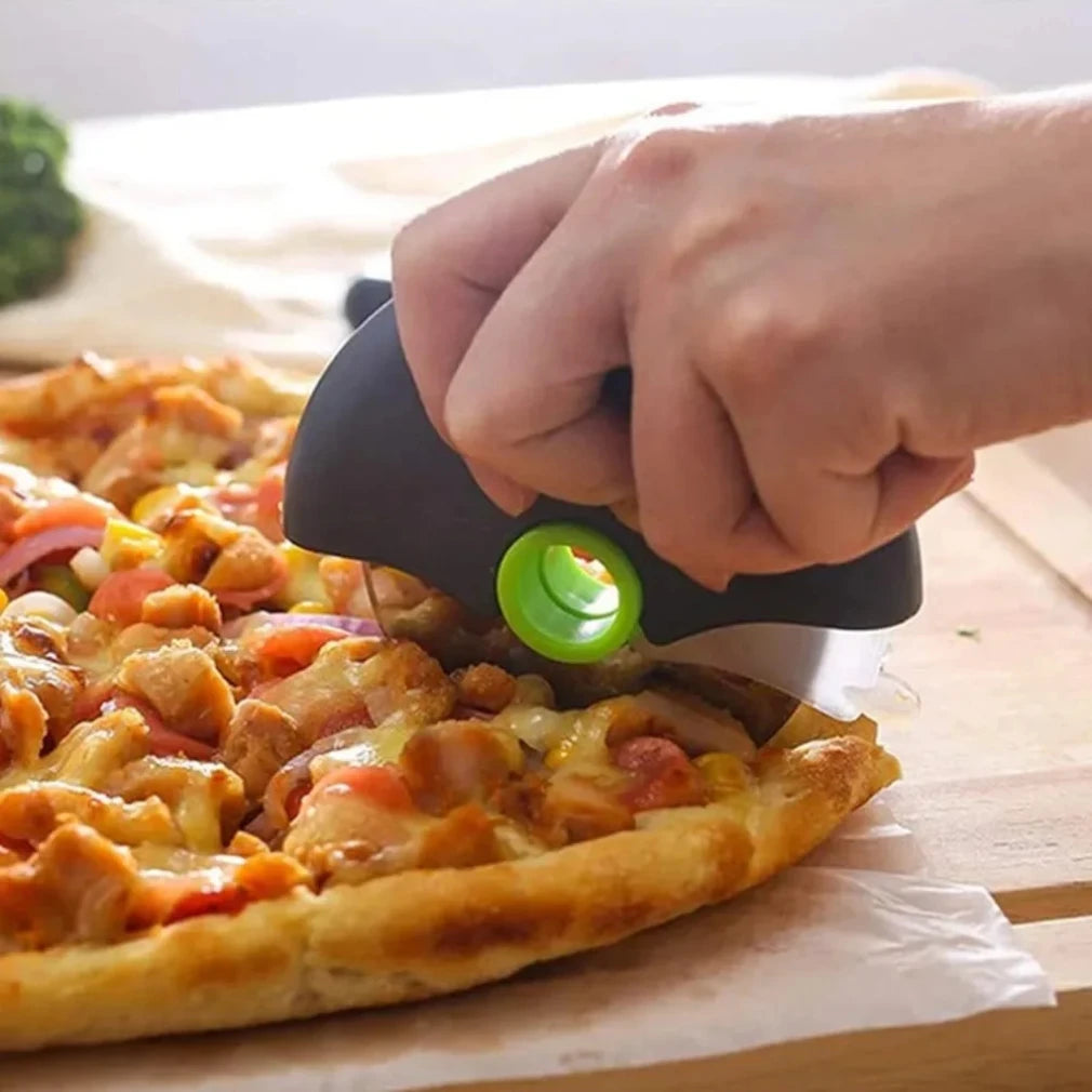 1pc Pizza Cutter Wheel with Protective Blade Cover Premium Stainless Steel Pizza Slicer for Pizza, Bread, Pastry, Waffle Zpaxo