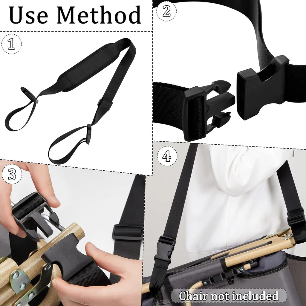Adjustable Camping Chair Carry Straps – Heavy Duty Nylon 1-3 Pack