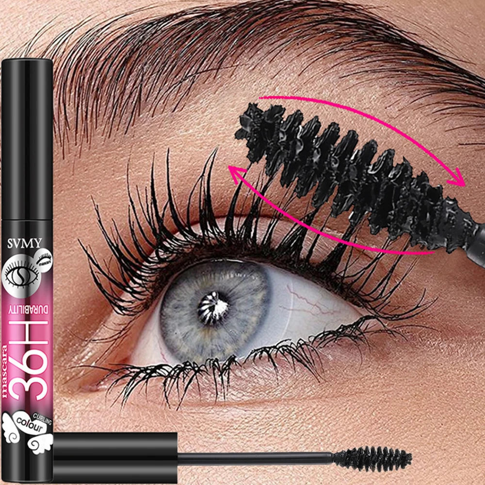 Prolonged 36H Curling Mascara Waterproof Silk Thin Brush Head Smudge Proof Volumizing Non-caking Mascara Makeup Lash Extension Zpaxo
