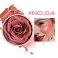 4-Shade Rose Petal Blush 3D petal rose Makeup Blush gift highlighter Blusher Makeup Products real Rose Flower Blush Cosmetics Zpaxo 04