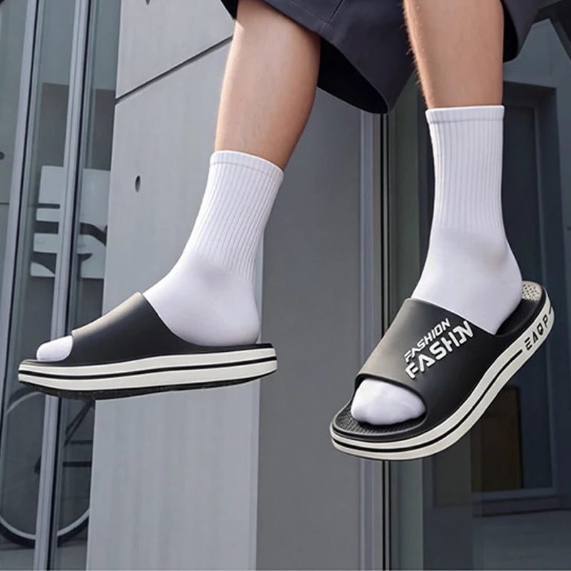 Men's Slippers Soft Thick Sole EVA Indoor Home Slides Non-slip