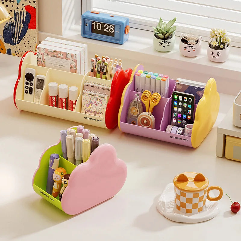 Cloud-Shaped Desk Organizer – Multi-Compartment Storage Box Desk Organizer Zpaxo