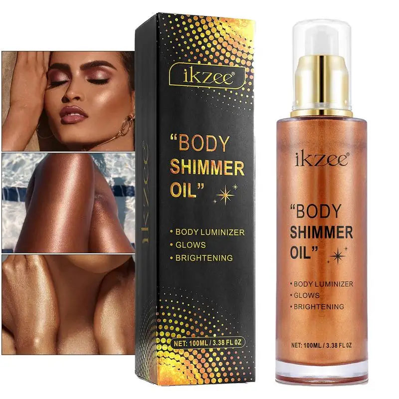 Body Shimmer Oil – Radiant Glow & Highlighter Lotion Body Shimmer Highlighter Zpaxo