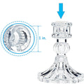 Nordic Glass Candle Holder | Taper Candlestick & Tealight Stand