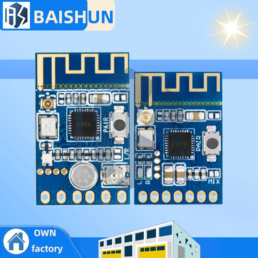 Wireless Audio Microphone Module 3 3V-5 0V Signal Transceiver DIY Zpaxo