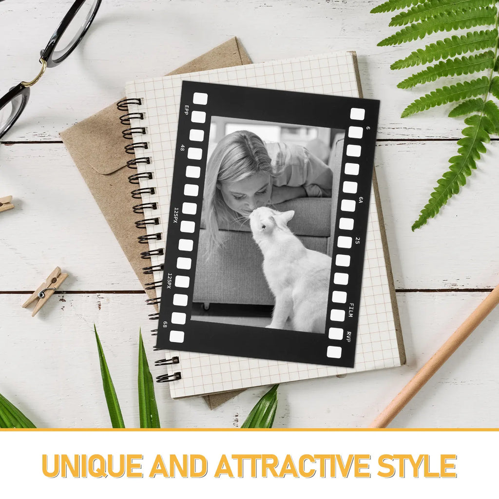 10Pcs Retro Film Strip Picture Frames Lightweight Paper Photo Frames for Wall Art Collage Vintage Style Photo Holder Frame