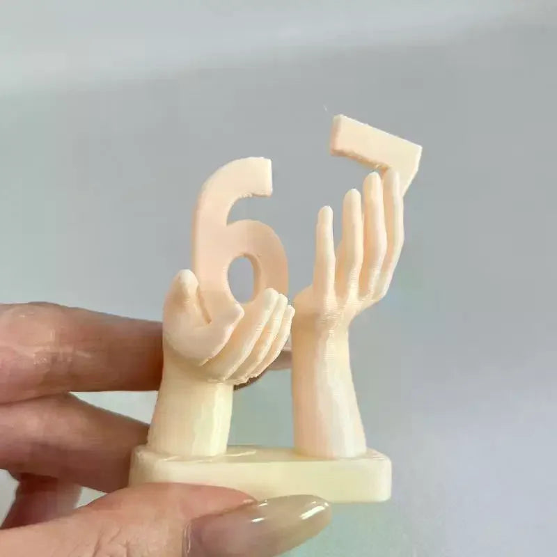 3D Printed Figurine Holding Digital Italian Brain Rot Math 67 Funny Zpaxo