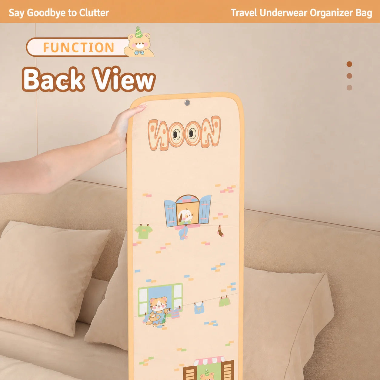 Japanese Cartoon Mesh Hanging Storage Bag | Closet Organizer Hanging Storage Bag Zpaxo