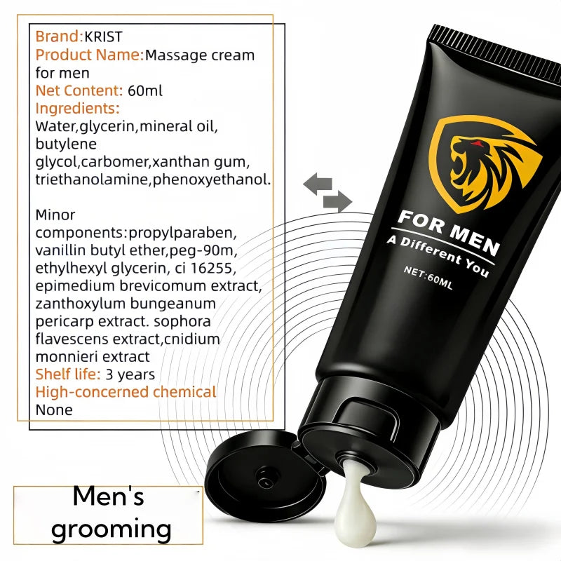 Men's Massage Cream for Intimate Experience Interactive Relaxation Fast Absorption Non-Greasy Promotes Bonding And Comfort Zpaxo