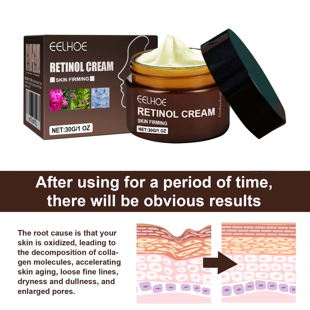 Double Retinol Facial Cream Anti-aging Fade Fine Line Wrinkle Firming Lifting Repair Skin Barrier Brightening Moisturizing Cream Zpaxo