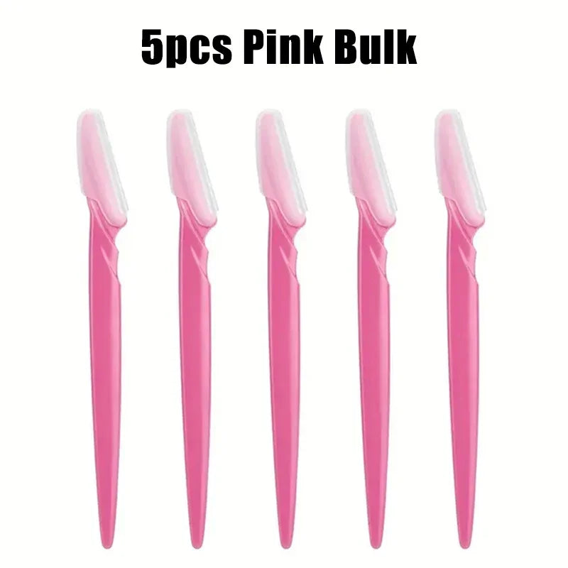5 10 30 40 Eyebrow Razors Facial Eye Brow Trimmer Multifunction Hair Zpaxo 5pcs-Pink-Bulk