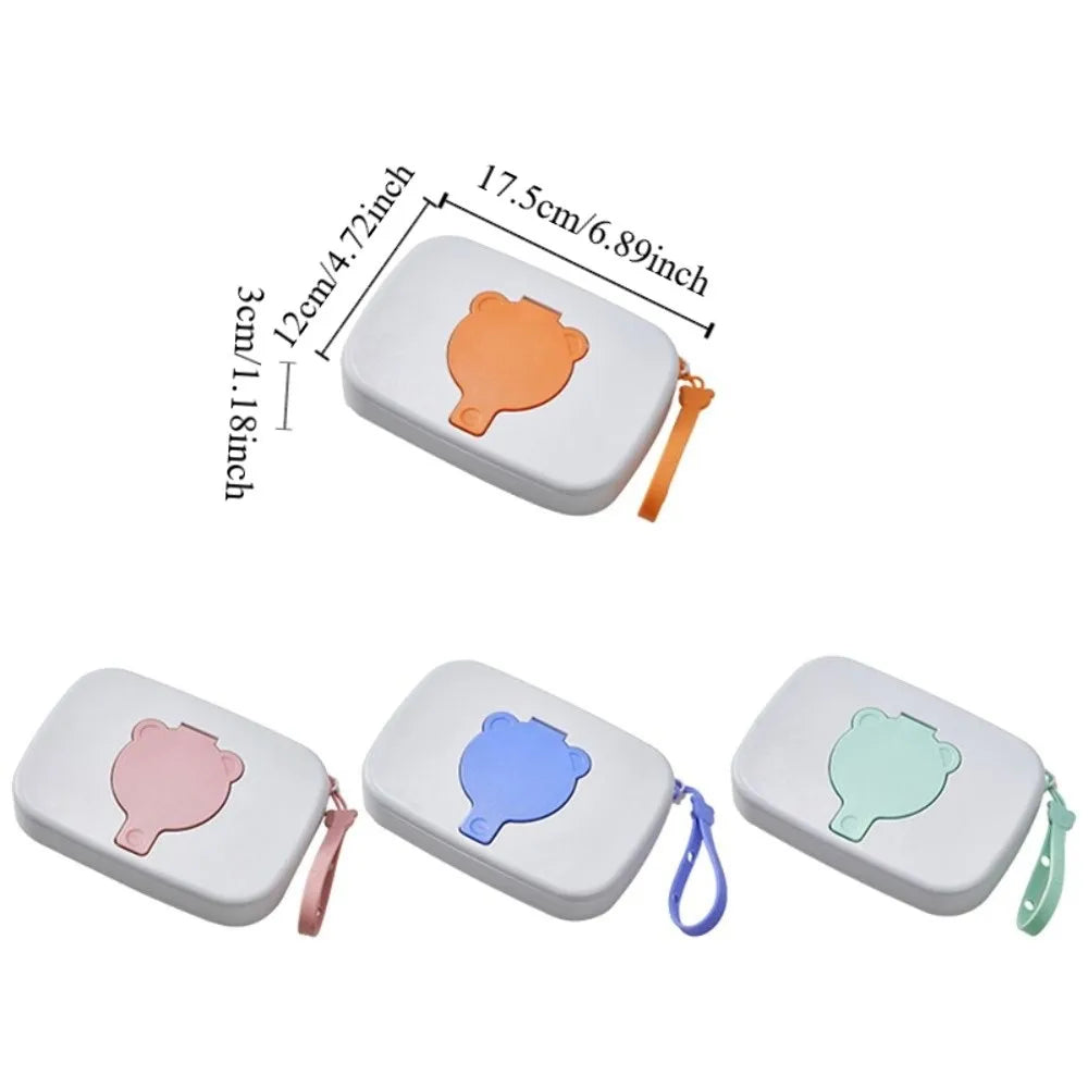 Refillable Baby Wipe Dispenser Silicone Seal Flip Cover Travel Holder Zpaxo