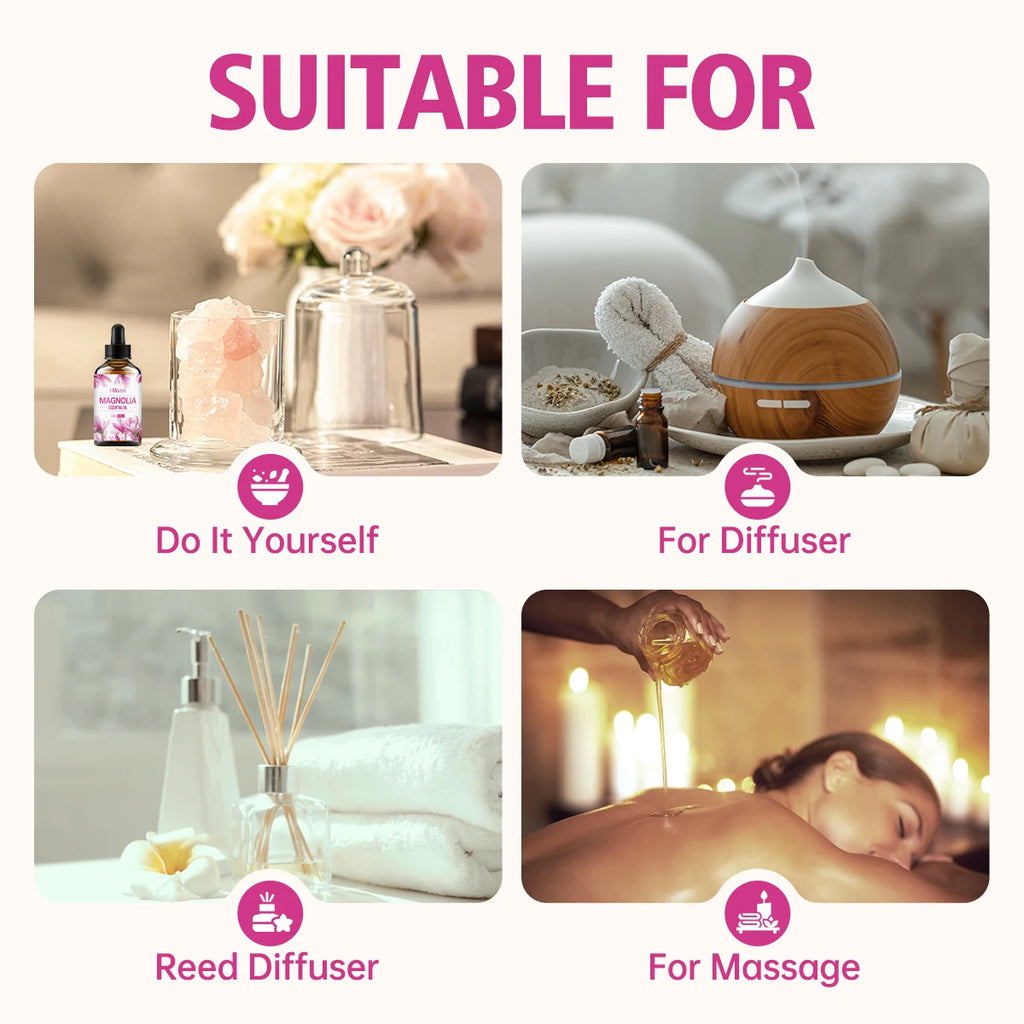 Magnolia essential oil, rich scent, skin care, hair care, hydration, moisturizing, aromatherapy, aromatherapy, candles, DIY prod Zpaxo