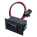 Dual USB-A & USB-C Embedded Charging Port Module with Cable USB Charging Module Zpaxo 1PC
