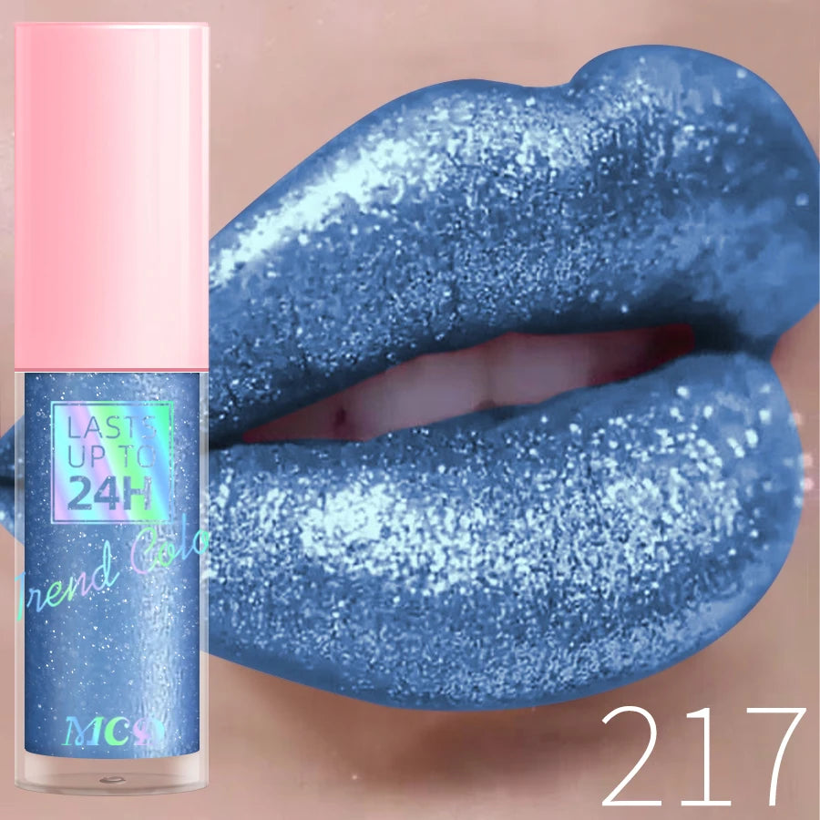 18 Colors Diamonds Glitter Lip Gloss Long Lasting Waterproof Liquid