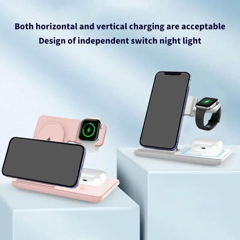 Y1UB 1 Wireless Charging Desk Stand Space Saving S24 S23 Watch