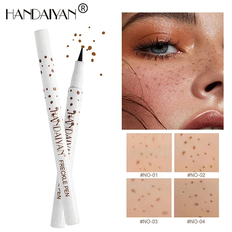 4PC Natural Freckle Pencil Dot Spot Pen Create Effortless Sunkissed Makeup Long Lasting Waterproof Soft Brown Freckle Makeup Pen Zpaxo