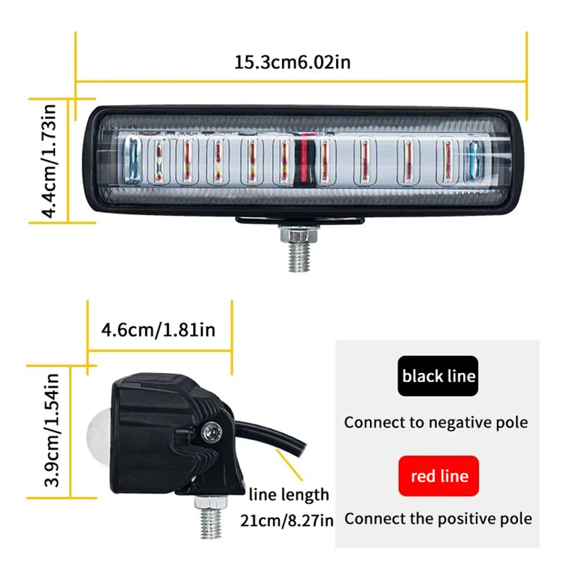 12V-80V LED Forklift Warning Light Red Blue Line Safety Zone Working