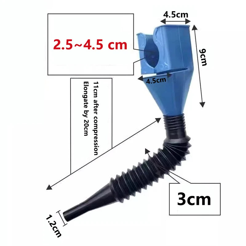 Foldable Car & Motorcycle Refueling Funnel | ABS Plastic