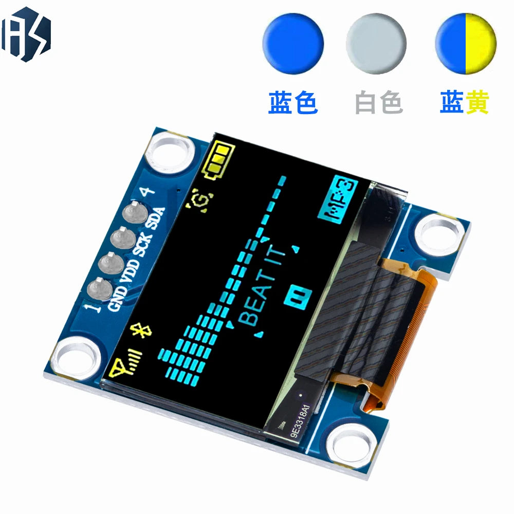 I2C SSD1306 OLED Display Module 128x64 Dual-color Yellow Blue Screen Zpaxo
