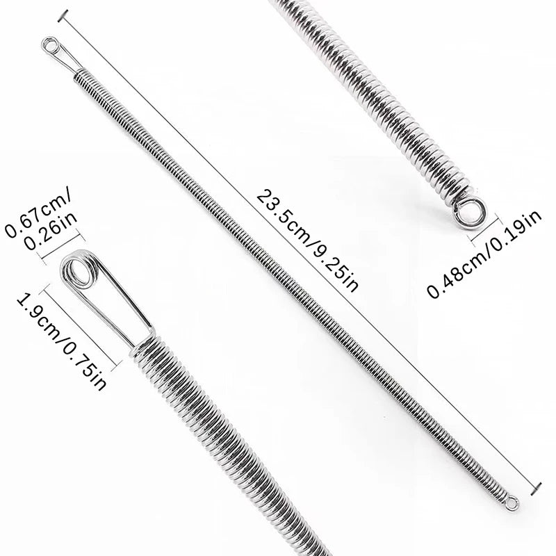 Bendable Spring Threading Tool Stainless Steel Drawstring Threader Zpaxo