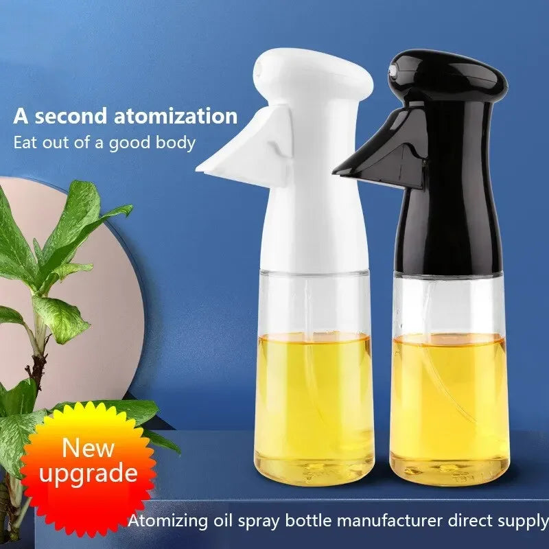 1PCS Black Transparent Kitchen Oil Bottle Cooking Oil Spray Olive Oil Bottle Fitness Barbecue Spray Oil Dispenser Household Zpaxo
