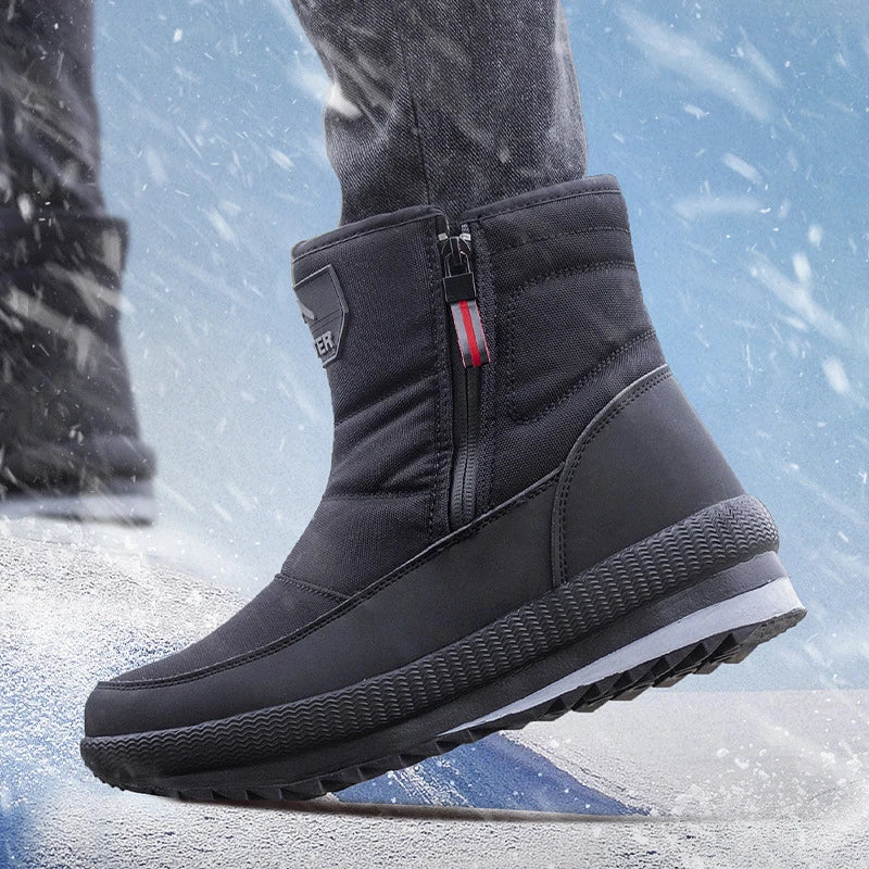 Thickened Short Tube Cotton Boots Elderly People Anti-slip Casual Zpaxo