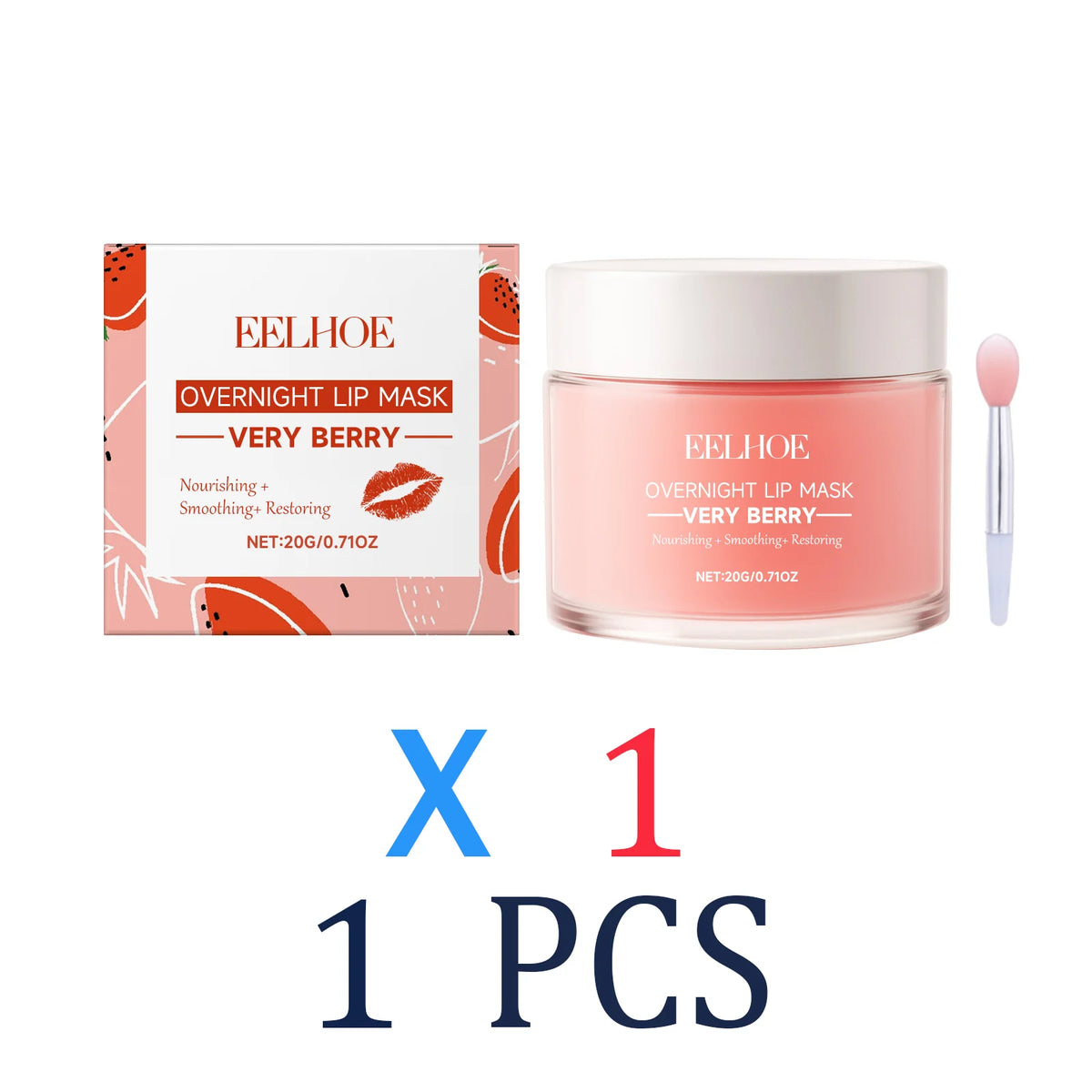 Berry Lip Sleeping Mask Overnight Lip Treatment for Dry Chapped Lips Hydrating Lip Mask with Hyaluronic Acid & Ceramide Deep Zpaxo 1 Pcs