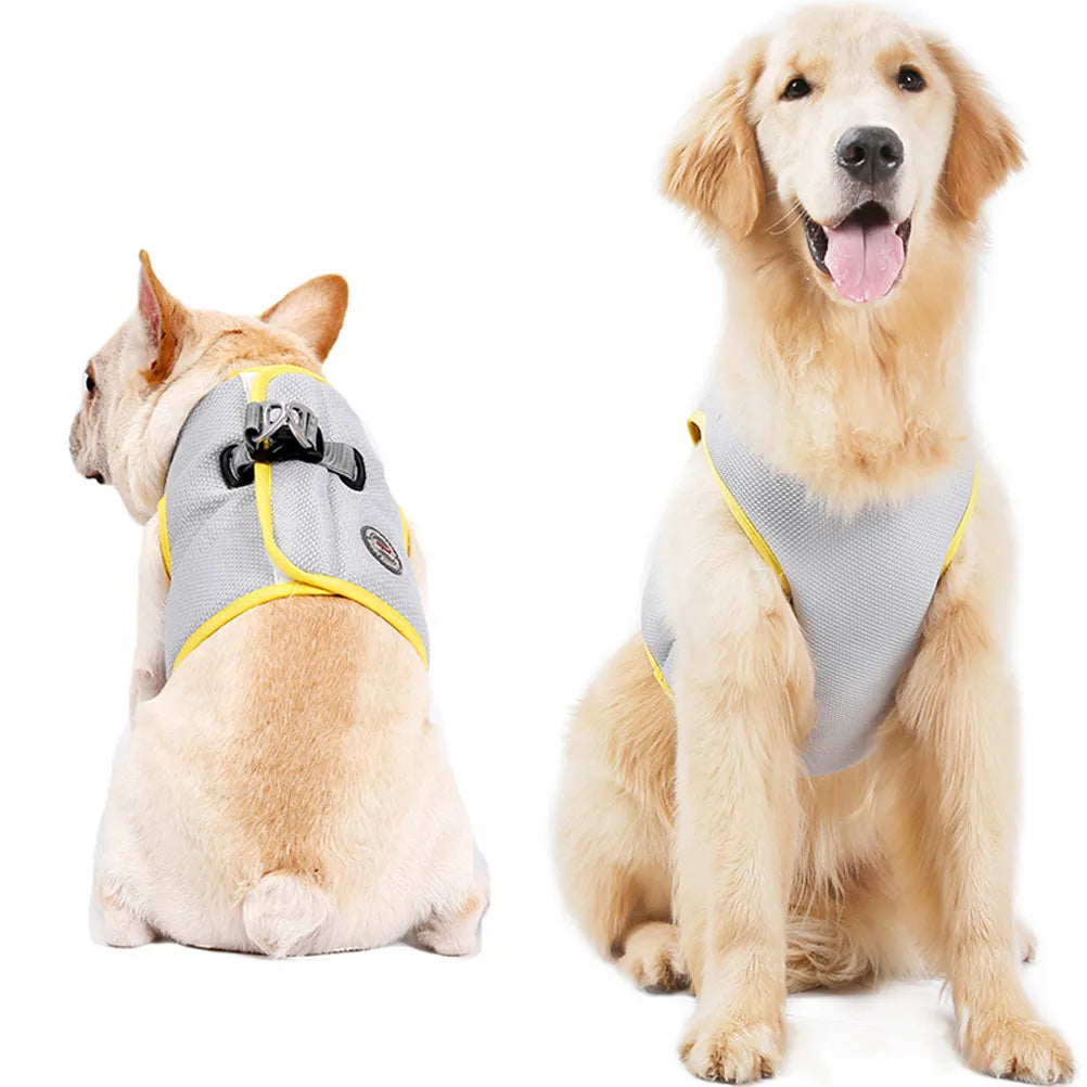 Dog Cooling Vest Summer Breathable Chest Back S Quick Release Buckle
