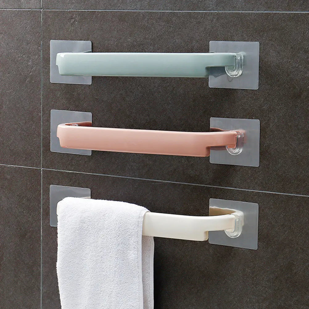 Sturdy No-perforation Self-adhesive Towel Rack Small Bathroom