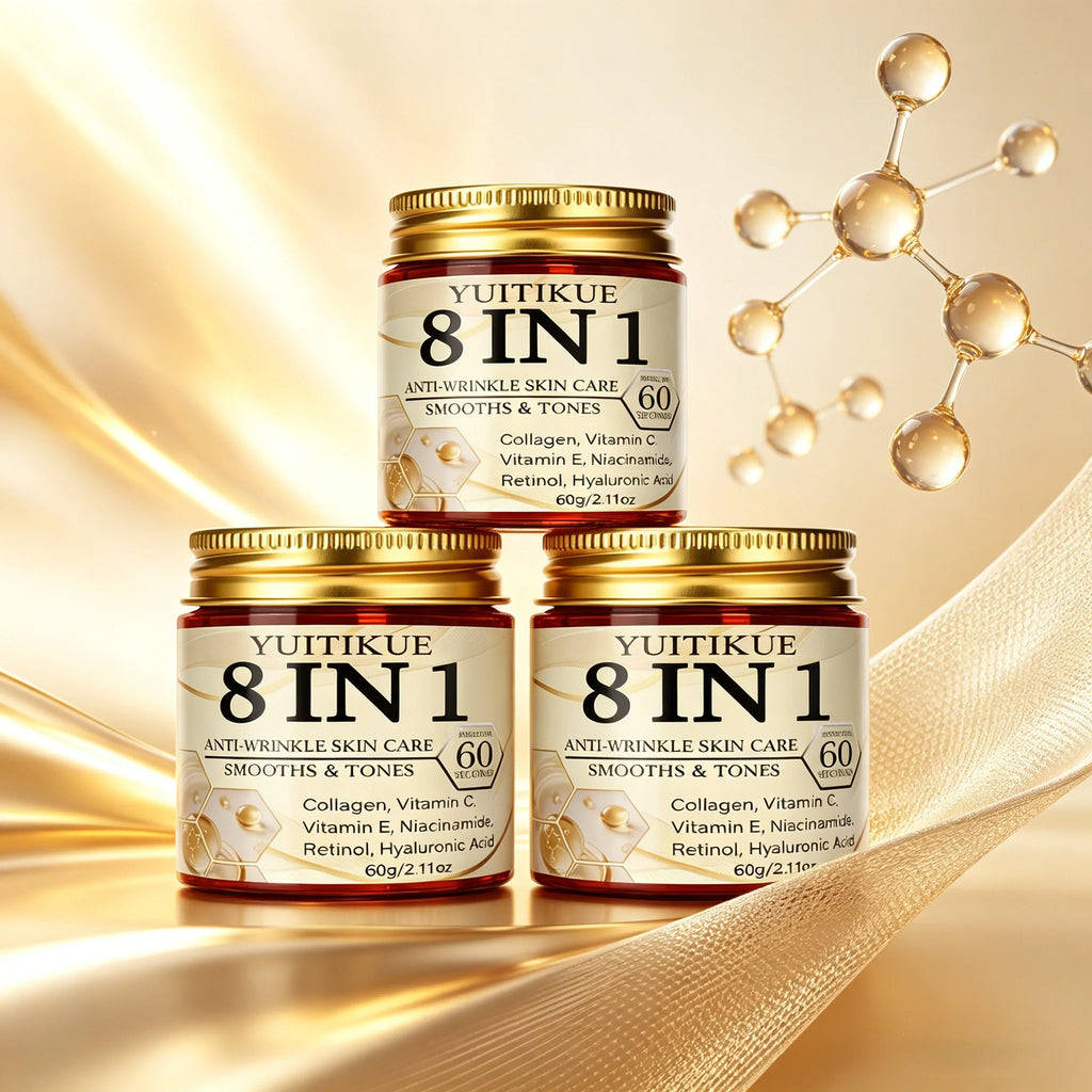 YUITIKUE 8-in-1 Face Cream with Collagen & Retinol 60g Face Moisturizer Cream Zpaxo 3pc
