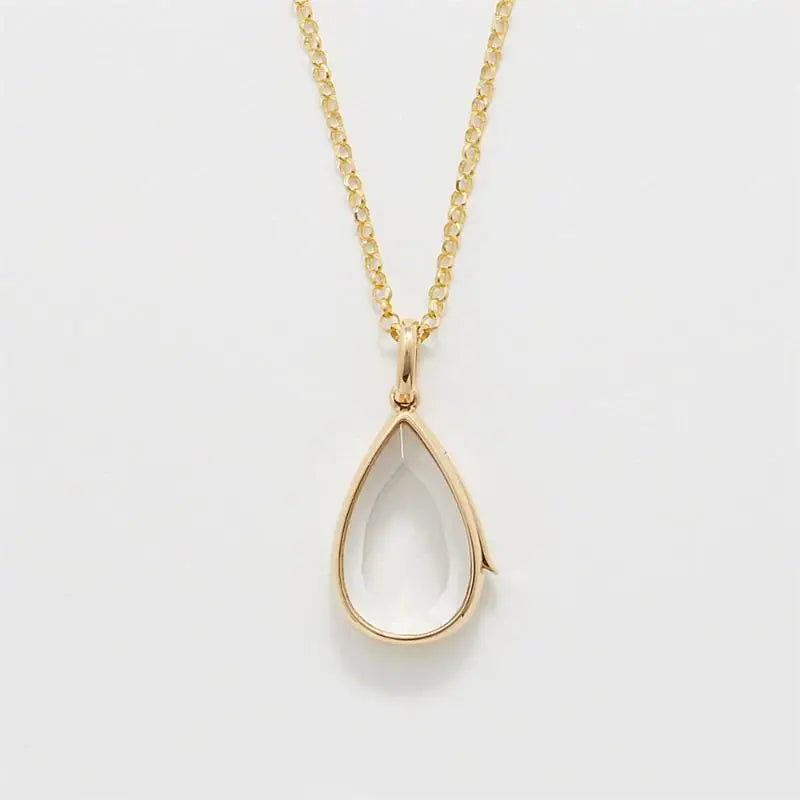 Exceptional Adorable Ocean Heart Water Drop DIY Necklace Pendant Zpaxo