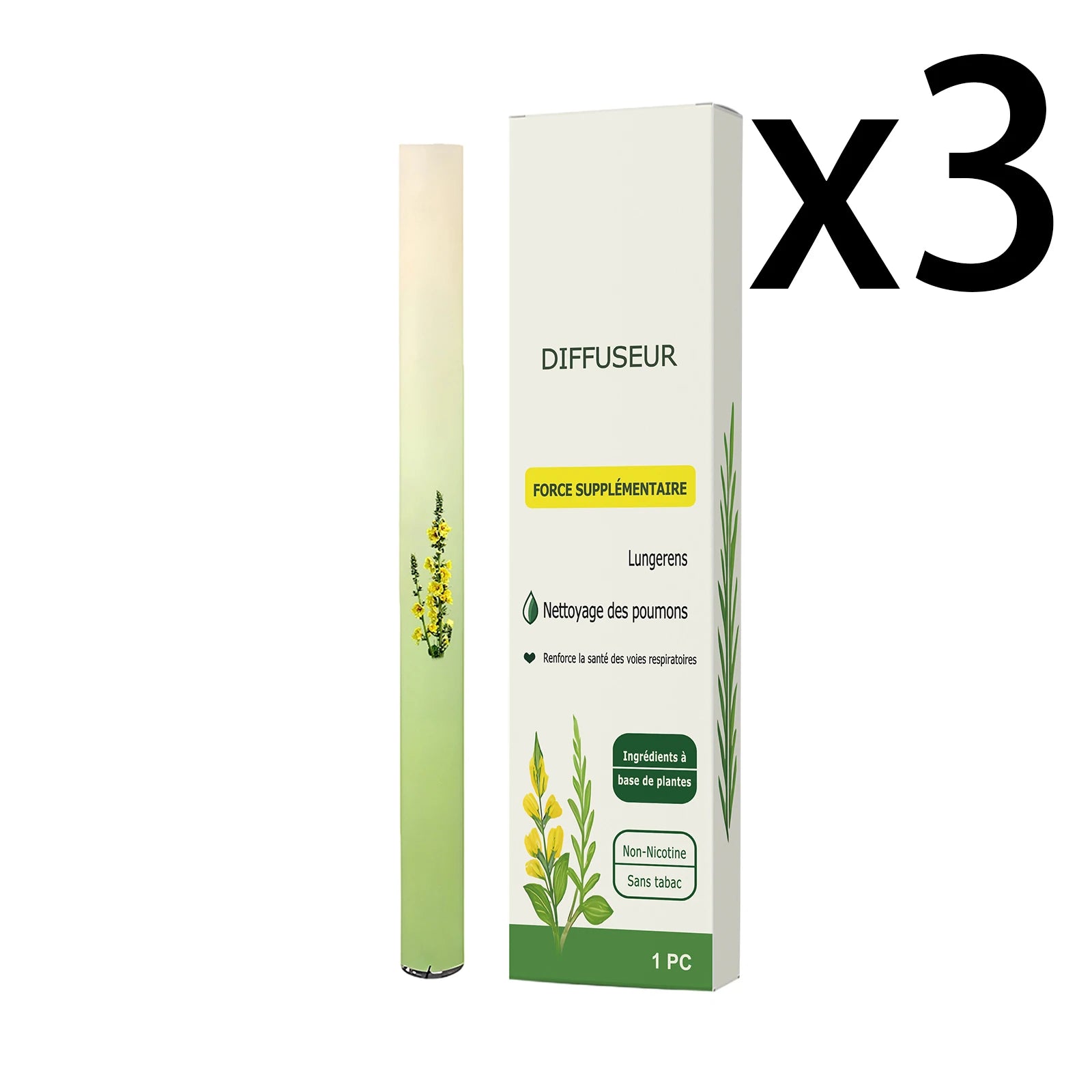 Herbal Fresh Breathing Stick – Nasal & Respiratory Relief Pen Herbal Inhalation Pen Zpaxo 3x1PC