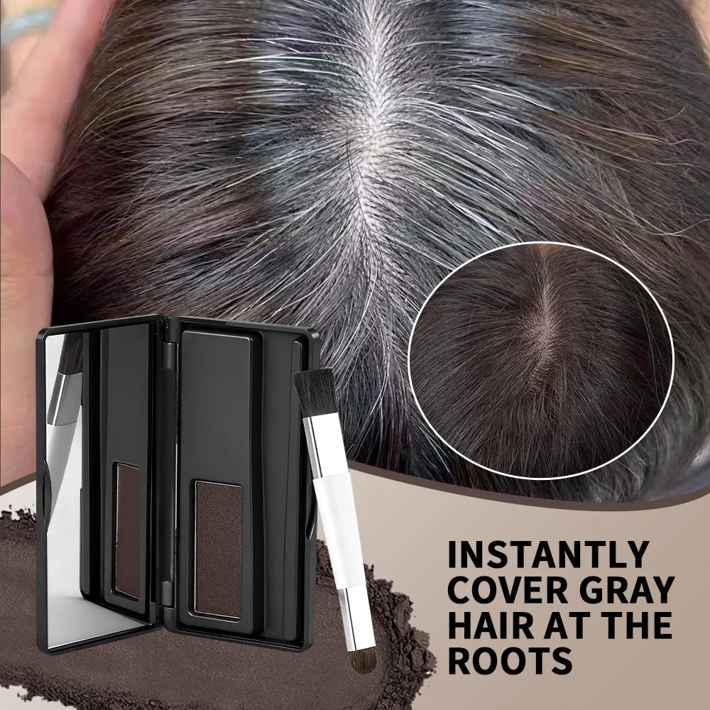 2-in-1 Root Cover Up Hair Palette & Brush – Waterproof Root Cover Up Palette Zpaxo