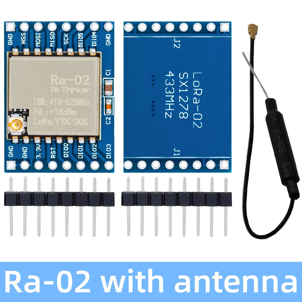 bs 433MHZ SX1278 LoRa Module 433M 10KM Ra-02 Wireless Spread Spectrum Transmission Board 2.4G IPX Antenna for Smart Home Zpaxo Ra-02 with antenna 1PCS