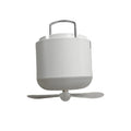 3 In1 USB Rechargeable Portable Table Fan with LED Lights 1200mAh Battery for Tents Canopies Beach RV Car Camper & Outdoors Zpaxo White
