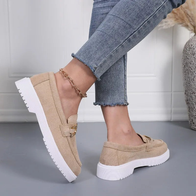 2025 Fashionable Versatile Women Flats Fashion Suede Outdoor Casual Zpaxo