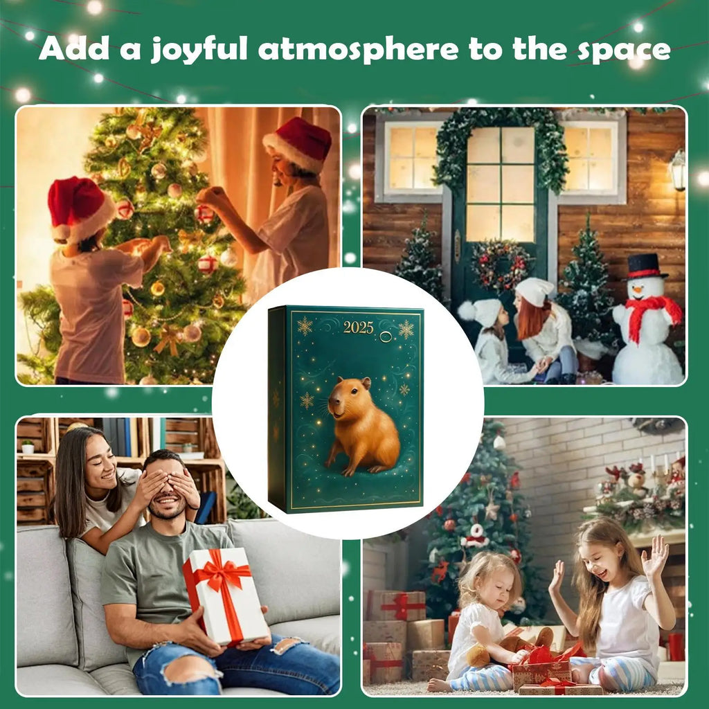 Capybara Advent Calendar 2025 24 Days Countdown Christmas Tree