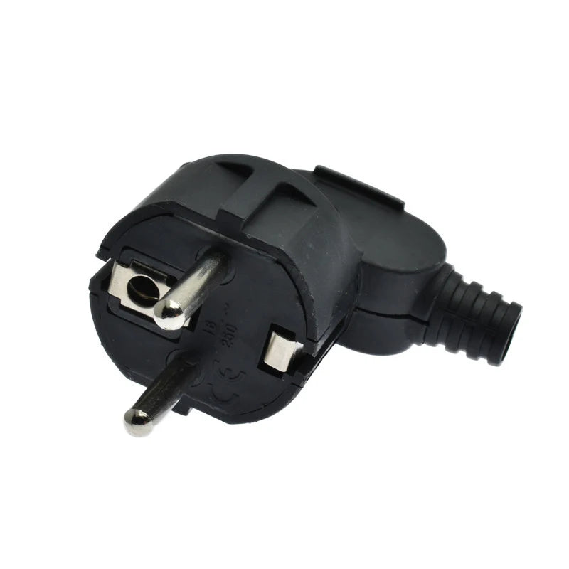 4.8mm EU Plug Male Replacement Adapter Connector Outlets Rewireable 250V 16A Connector Electeic Socket For Power Extension Cable Zpaxo