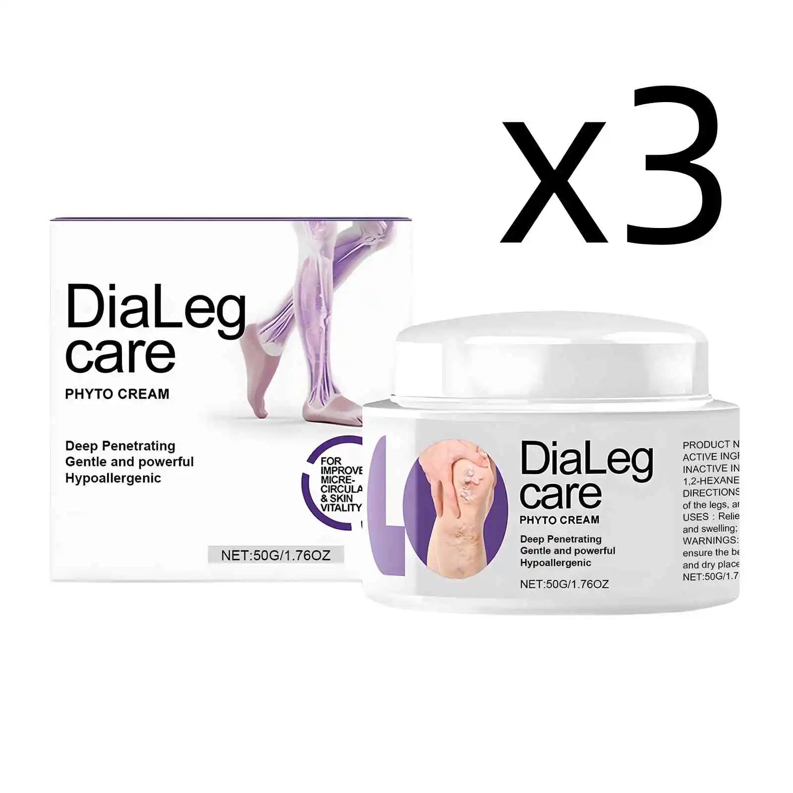Varicose Vein Relief Cream – Reduce Leg Fatigue & Improve Circulation Varicose Vein Cream Zpaxo 3x50g 50g