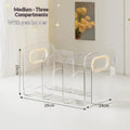 CM4 Compartment Clear Acrylic File Organizer Desktop Magazine Holder