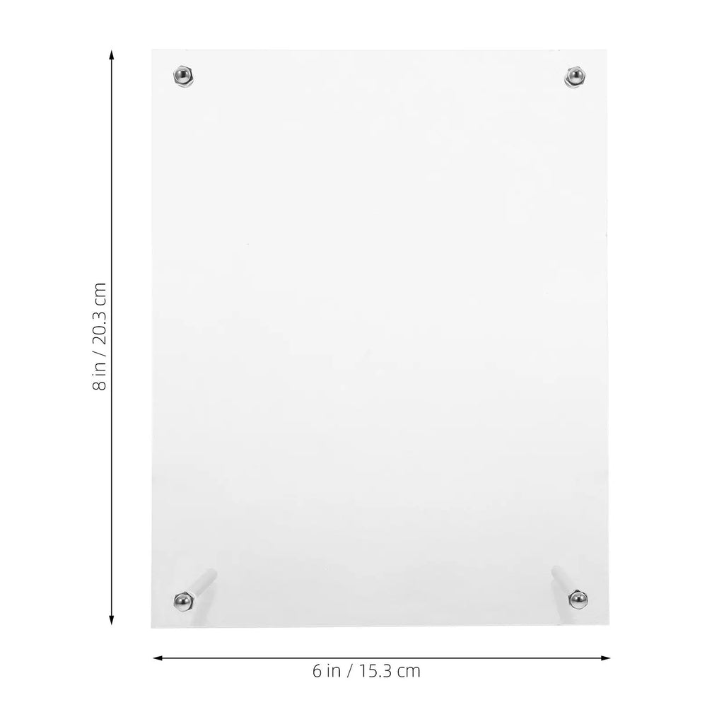 Frameless Acrylic Photo Frame Clear Freestanding Desktop Picture