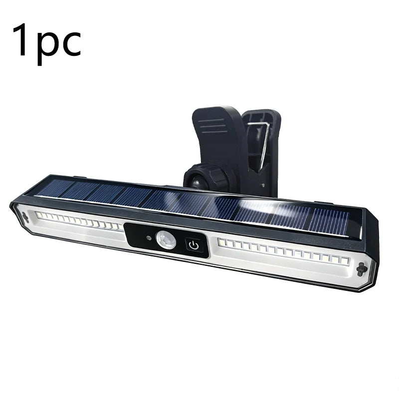 Solar Panel Clip Lamp Waterproof Outdoor Lighting Courtyard Garden