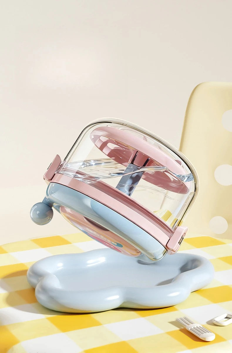 Dopamine 2-in-1 Hand cranked Toothpaste Cleaner with Mirror Child Orthodontic Retainer Denture Storage Box Zpaxo