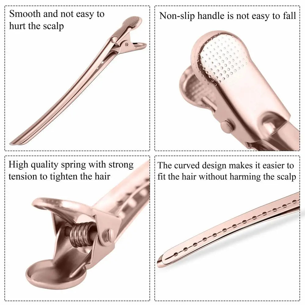 5/10Pcs Hair Care Clips Stainless Steel Hairdressing Sectioning Clips Clamps For Hairdressing Barber Hair Cut Use Styling Tools Zpaxo