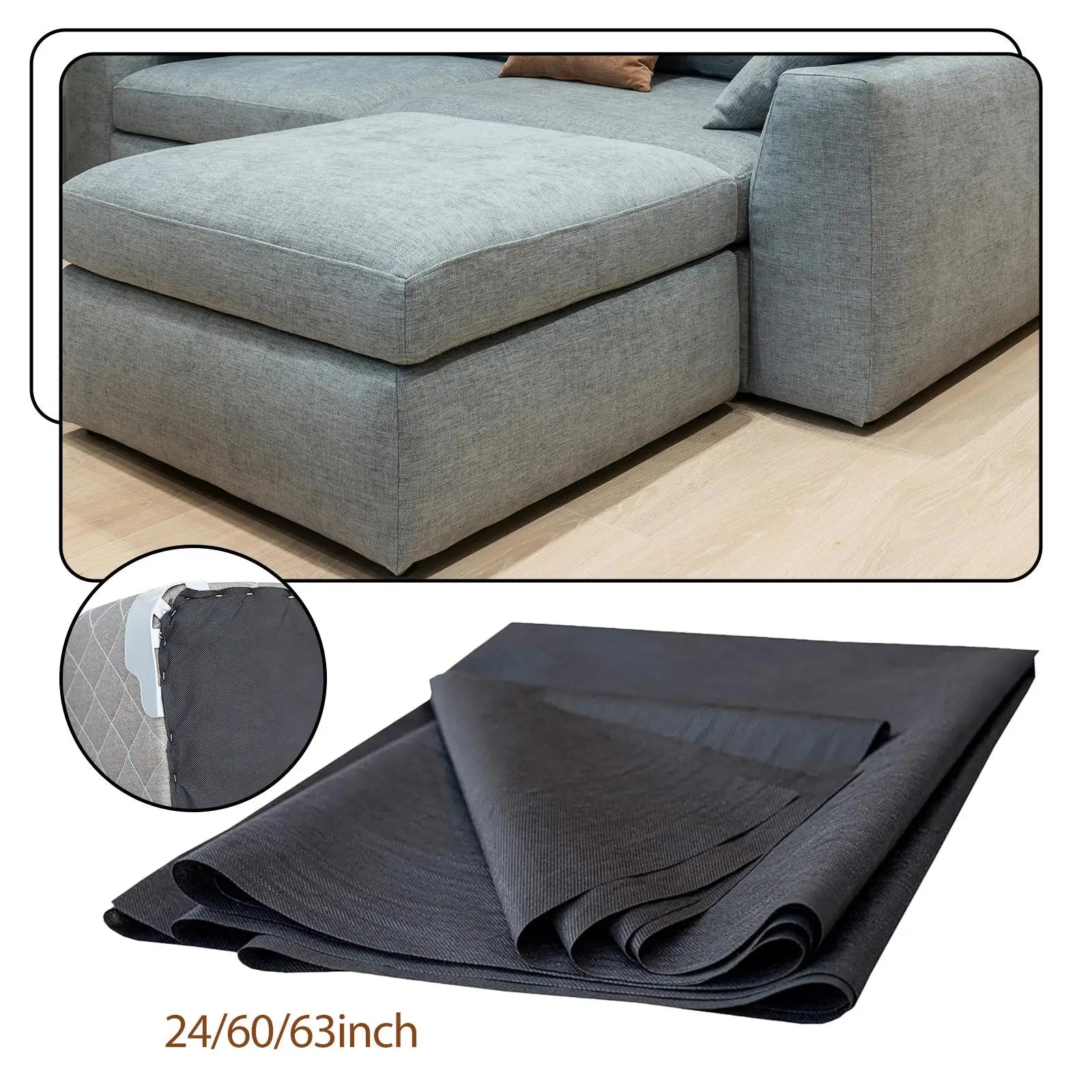 Black Dustproof Sofa Bottom Cover | Furniture Dust Protection Fabric Furniture Dust Cover Zpaxo