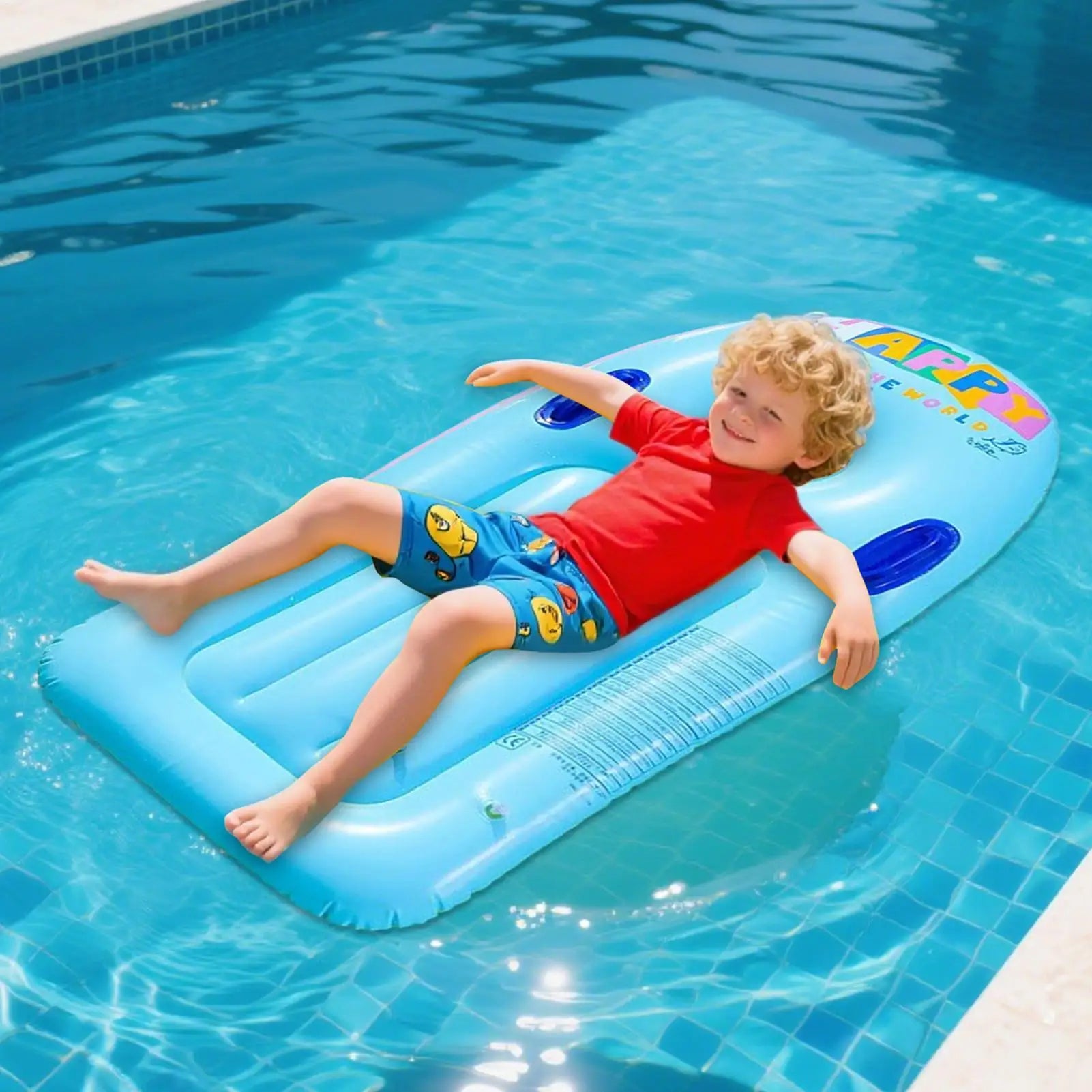 Pool Floats Swimming Pad Lounge Bed Pvc Lounger Mat Raft Floatie Toys Zpaxo